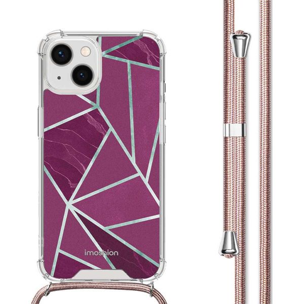 Custodia Iphone 14 Custodia Iphone 14 Cover Protettiva Design Con Cinturino Plastica Colorata Imoshion-image