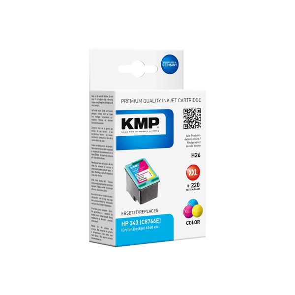 Kmp H26 - Inchiostro A Base Di Pigmento - Ciano - Magenta - Giallo - Hp Deskjet 460 Hp Deskjet 460 C Hp Deskjet 460 Cb Hp Deskjet 460 Wbt Hp Deskjet 460 Wf Hp... - 1 Pezzo(I)-image