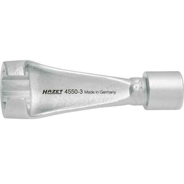 Hazet 4550-3 Chiave Per Tubo Di Iniezione ∙ Quadro Cavo 3/8 Di Pollice (10 Mm) ∙ Profilo Esterno A Doppio Esagono ∙ 17 Mm-image