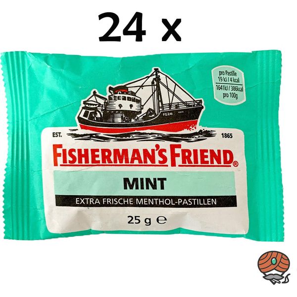 Scatola Kiosk - Fisherman's Friend - Menta - Con Zucchero - 24 X 25 G (Turchese)-image