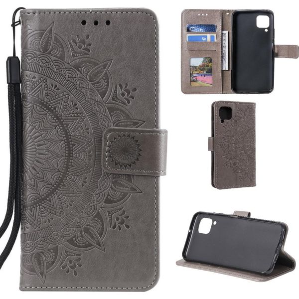 Huawei P40 Lite Custodia Del Telefono Cellulare Flip Case Cover Custodia Del Telefono Cellulare Bumper Mandala Grigio-image