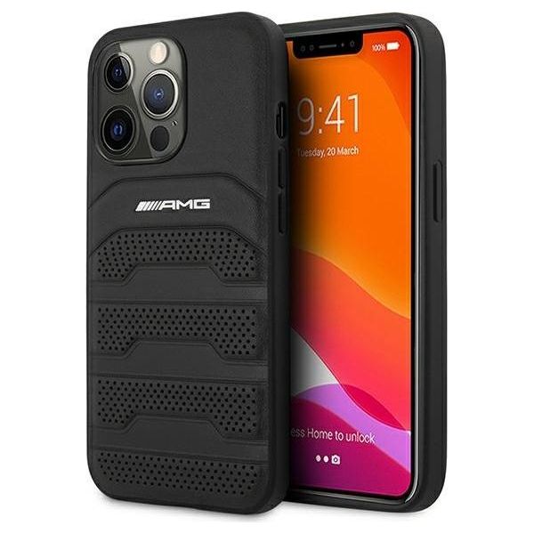 Amg Amhcp13Xgsebk Iphone 13 Pro Max6,7 Czarny/Nero Custodia Rigida In Pelle Linee In Rilievo-image