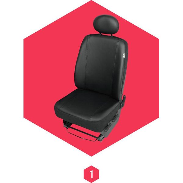 Coprisedile Auto Coprisedile Universale Per Ford Transit V (10-13) Coprisedile Nero-image
