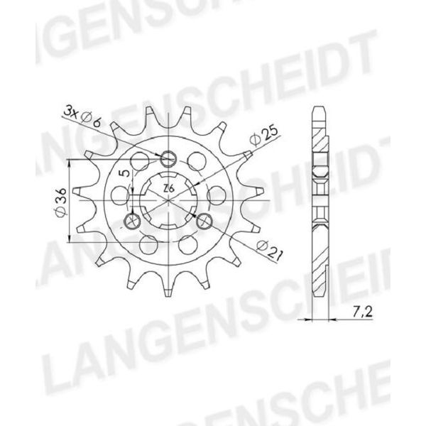 Pignone Supersprox 520 - 15T Cst-437:15|Dentatura Grossa 21,0/25,0-image