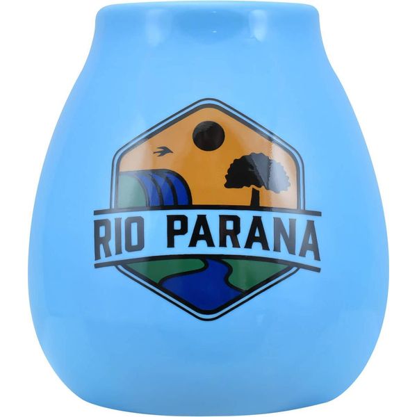 Tazza Mate In Ceramica Con Logo Rio Parana (Blu) 330 Ml-image