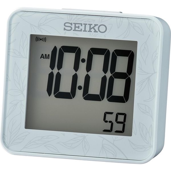 Seiko QHL097L Sveglia Digitale Con Cronometro Al Quarzo Azzurro-image