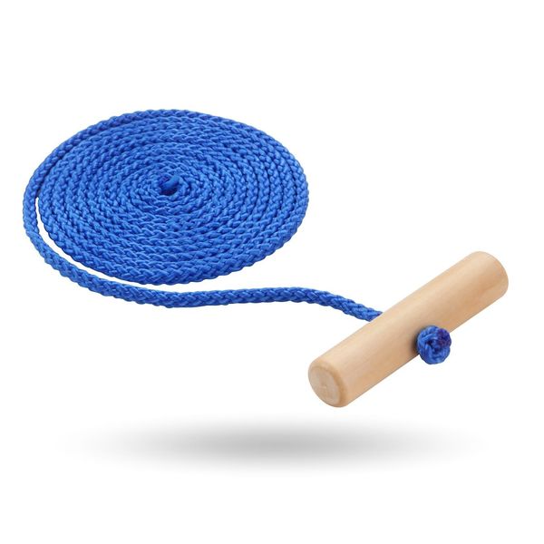 150 Cm Corda Da Slitta - Corda Da Trazione - 150 Cm - Con Occhiello Realizzata In Legno - Perfetta Come Corda Per Slitte, Bob E Slittini Per Bambini E Adulti-image