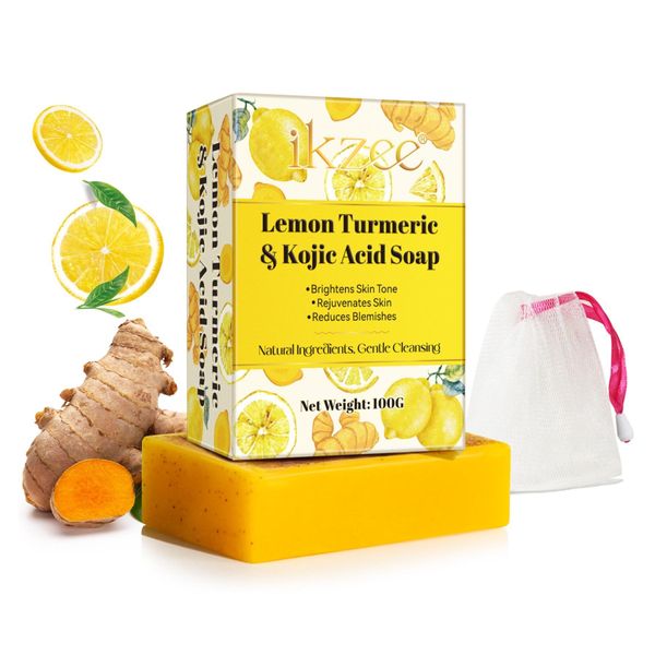 Sapone Alla Curcuma Sapone All'acido Kojico Sapone Al Limone Sapone Per Il Viso Sapone Per La Pelle, 1X 100G-image
