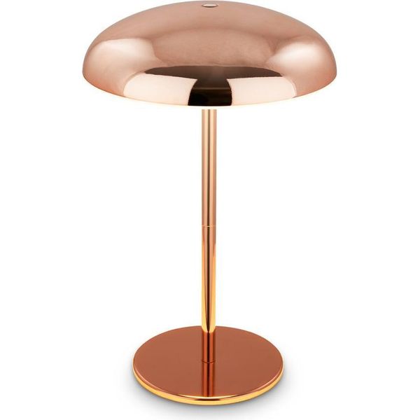 Briloner Caxa Lampada Da Tavolo Led Senza Fili IP44, Dimmerabile, Touch, Batteria, Protezione Dagli Spruzzi D'acqua, Color Rame, Ø19,5 X 30,5 Cm-image