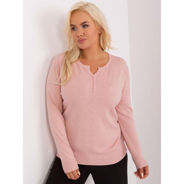 P-M Maglione Da Donna Bernaldus Rosa Chiaro Con Bottoni L/Xl-image