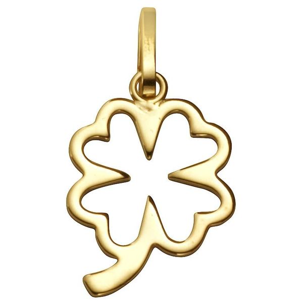 KettenanhäNger Firetti "Schmuck Geschenk Gold 333 Halsschmuck AnhäNger FüR Halskette Kleeblatt", Gold (Gelbgoldfarben), SchmuckanhäNger, Damen, Gelbgold 333, 0,31 G, KettenanhäNger-image