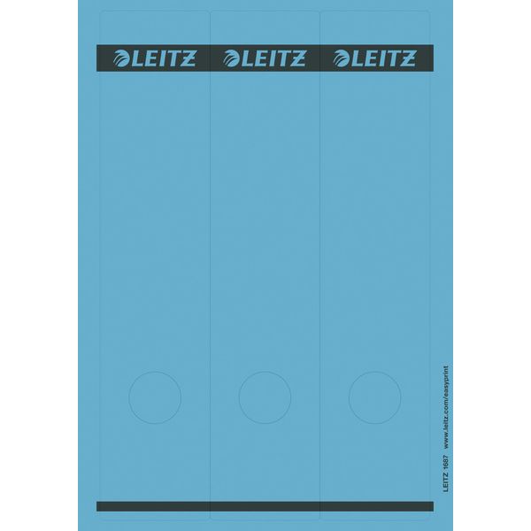 Leitz 1687-00-35 1687 Etichette Per Dorso Pc - Carta, Lunga/Ampia, 75 Pezzi, Blu-image
