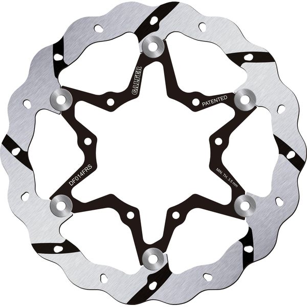 Disco Freno Galfer DF014FRS Wave® Flottante Racing Oversize Scanalato Anteriore 270X3Mm Per Honda Cr R Crf X, Hm Cre F 125 - 500 Ccm Anno 1995 - 2015-image