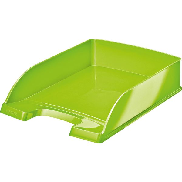 Leitz 5226-30-54 5226 Plus Wow Vaschetta Per Lettere - A4, Polistirolo, Verde Metallizzato-image