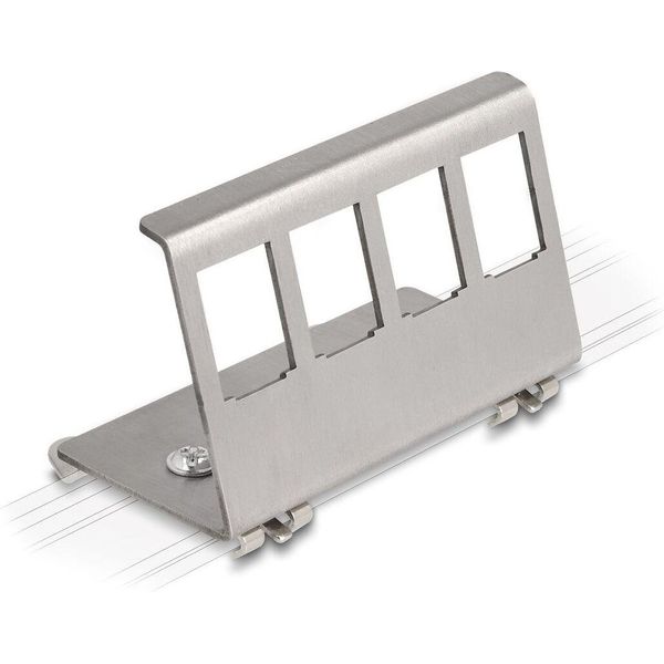 Delock 88140 Delock Keystone Metall Halterung 4 Port FüR Hutschiene-image