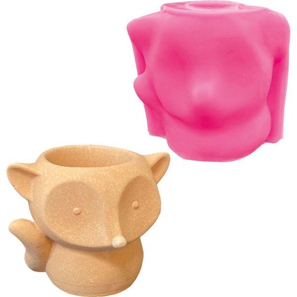 Stampo In Silicone Jesmonite Fox 7Cm X 9Cm - Decorazione Artigianale-image