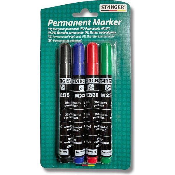Stanger 712012 Stanger Bestmark M235 Permanentmarker-Set Farbsortiert 1,0 - 3,0 Mm, 4 St.-image