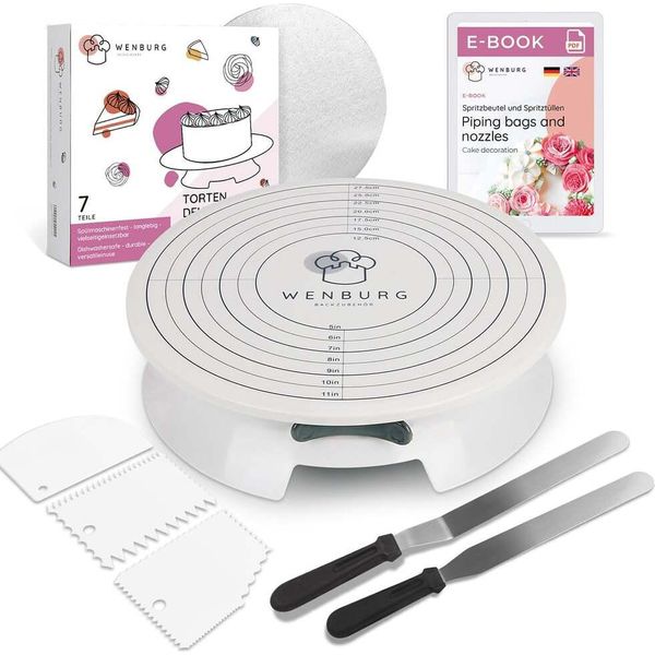 Set Di Decorazioni Per Torte Wenburg - Piatto Rotante, Palette Angolari, E-Book E Altro Ancora-image
