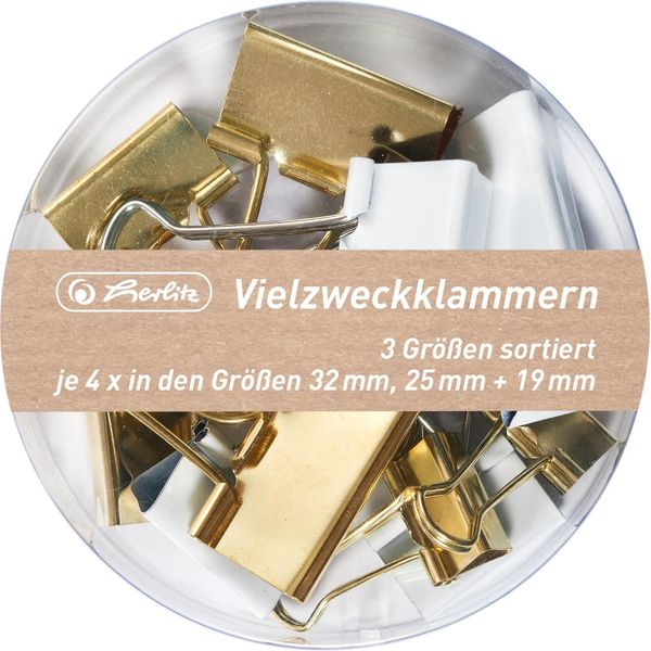 Herlitz 50021840 Herlitz Vielzweckklammern Pure Glam 3 GrößEn Sortiert-image