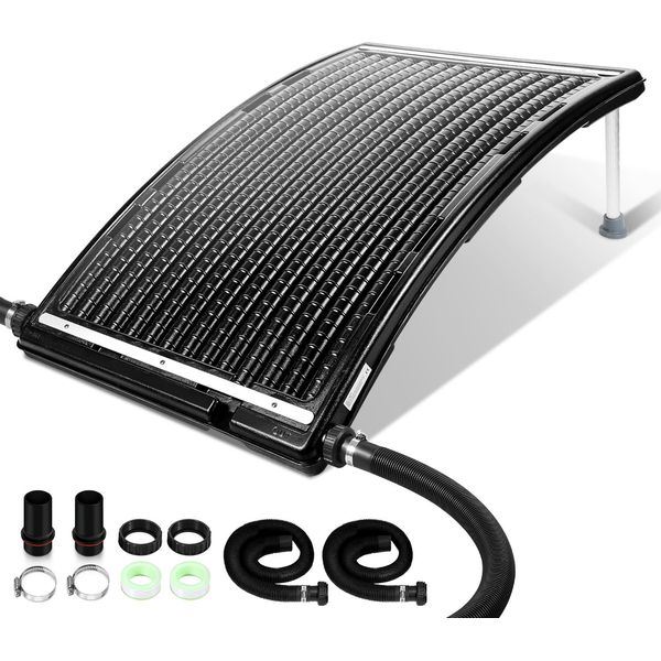 Fiqops Riscaldatore Solare Nero Piscina Riscaldatore Piscina Piscina 110 X 69 X 14 Cm-image