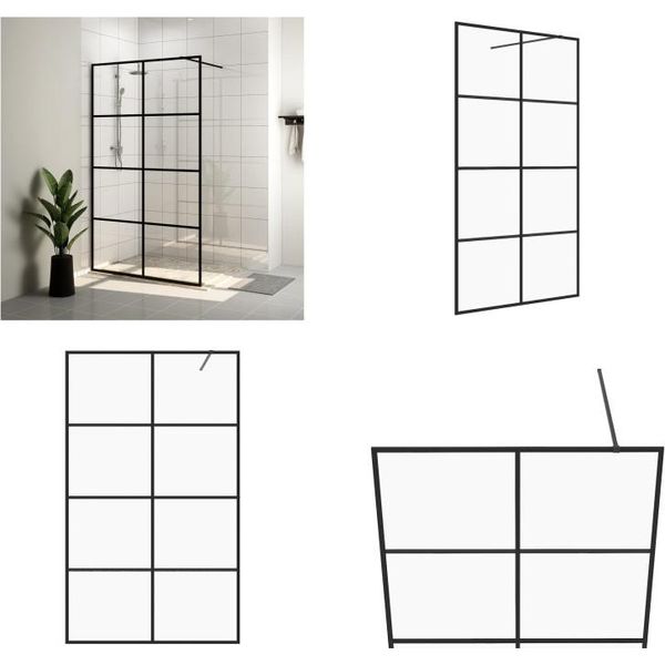 Vidaxl Schermo Doccia Per Cabina Doccia Con Vetro Trasparente Esg 115X195 Cm - Schermo Doccia - Schermi Doccia - Cabina Doccia - Docce Walk-In-image