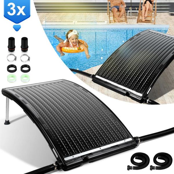 Riscaldatore Solare Jopassy Capacità Fino A 15 Litri Riscaldatore Solare Per Piscine Fuori Terra Collettore Solare Per Acqua Calda 3 Pezzi 110X69X14Cm-image