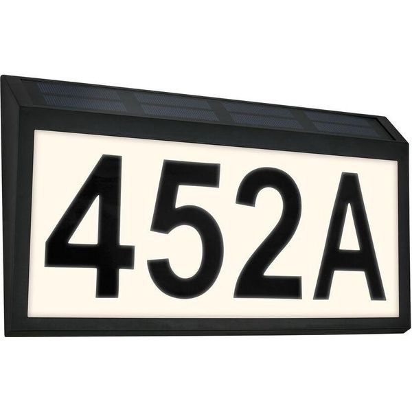 Numero Civico Illuminato Lampada Da Esterno Illuminazione Da Esterno Sensore Crepuscolare Solare-image