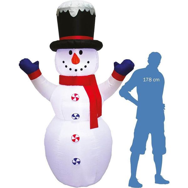 Pupazzo Di Neve Gonfiabile Illuminato 245 Cm-image