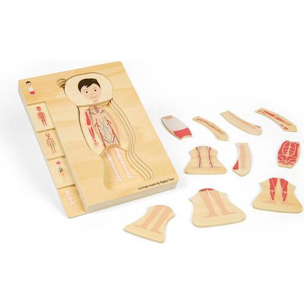 Puzzle Di Anatomia In Legno Bigjigs - Ragazzo, 26 Pezzi.-image