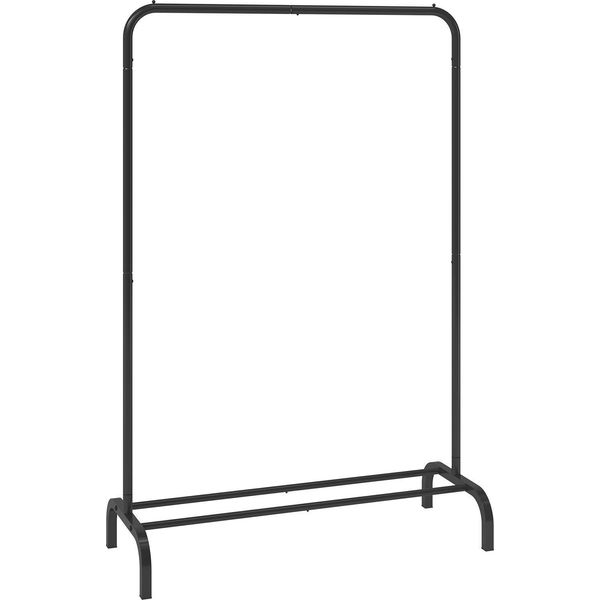 Appendiabiti Appendiabiti A 1 Binario, Appendiabiti Resistenti Nero 400 X 1010 X 1510 Mm Appendiabiti Per Camera Da Letto, Lavanderia, Spogliatoio, Ingresso Ecc.-image