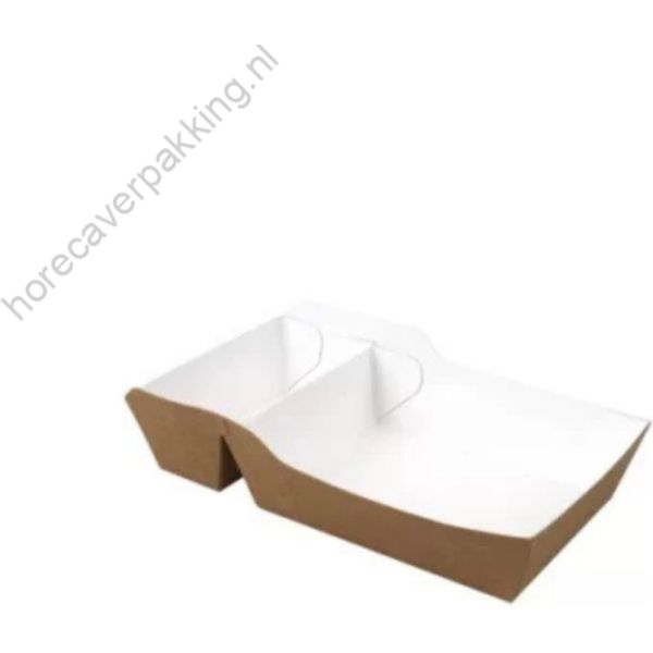 Contenitore Per Snack In Cartone Con Scomparto Per Salse - A20 Set Da 400 Pezzi.-image