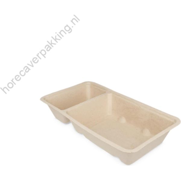 Scatola Per Snack Con Scomparto Per Salse Canna Da Zucchero A23 - Set Da 50 Pezzi.-image