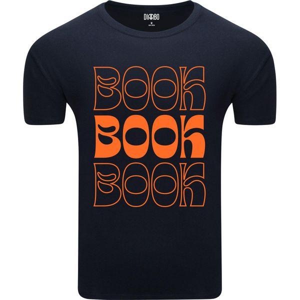T-Shirt Da Uomo Con Stampa Per Gli Amanti Della Letteratura Libro Blu Scuro Taglia Xl-image