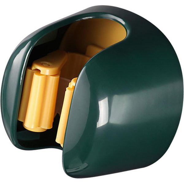 Supporto Per Mocio Da Parete Senza Foratura Fissaggio Sicuro Anti Caduta Mocio Scopa Gancio Per Bagno Cucina Balcone Verde-image