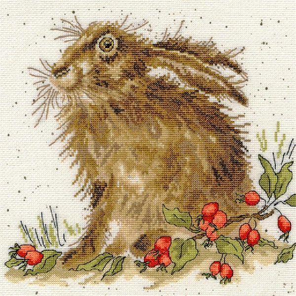 Kit Punto Croce 'Hippy Hare' Di Bothy Threads, 26X26Cm, XHD38-image