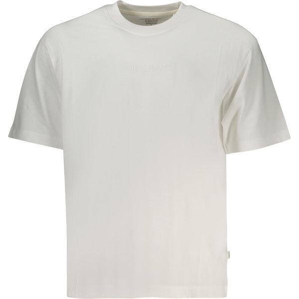 T-Shirt Oversize Da Uomo Bianca Con Ricamo - Cotone Organico, Collo Rotondo-image