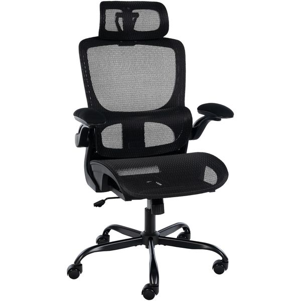 Clp BüRostuhl Ergonomisch Mit KopfstüTze Kaylee, Schreibtischstuhl HöHenverstellbar LordosenstüTze Armlehnen, Drehstuhl Bis 150 Kg-image
