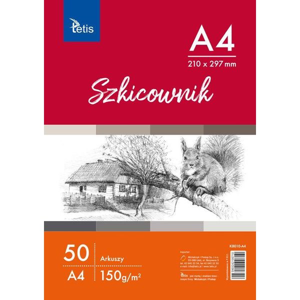 Rivoluzionario Sketchbook A4 Tetis - 150G, 50 Fogli, Ideale Per Disegni E Schizzi! Scoprite La Vostra Creatività Con Una Carta Di Qualità Perfetta!-image