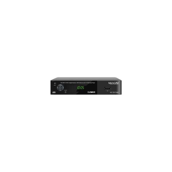 Mascom MC721T2-HD Plus, Ethernet (RJ-45), Satellite, Full Hd, DVB-T, DVB-T2, 1920 X 1080 Px, 16:9, H.265, MPEG2, MPEG4-image