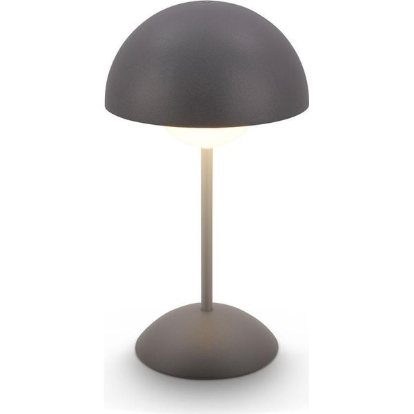 Briloner Kugle Lampada Da Tavolo Senza Fili IP44, Dimmerabile, Touch, Batteria Ricaricabile, Protezione Dagli Spruzzi D'acqua, Antracite, Ø16 X 29 Cm-image