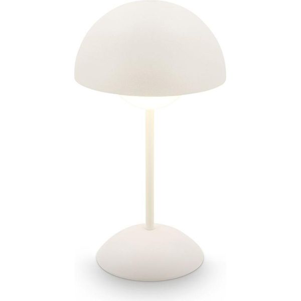 Briloner Kugle Lampada Da Tavolo Senza Fili IP44, Dimmerabile, Touch, Batteria Ricaricabile, Protezione Dagli Spruzzi D'acqua, Bianco Antico, Ø16 X 29 Cm-image
