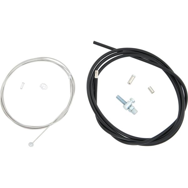 Cavo Freno Slurf Kplt.F. S.A. 2,25 Mtr. Acciaio Inox Nero, Argento-image