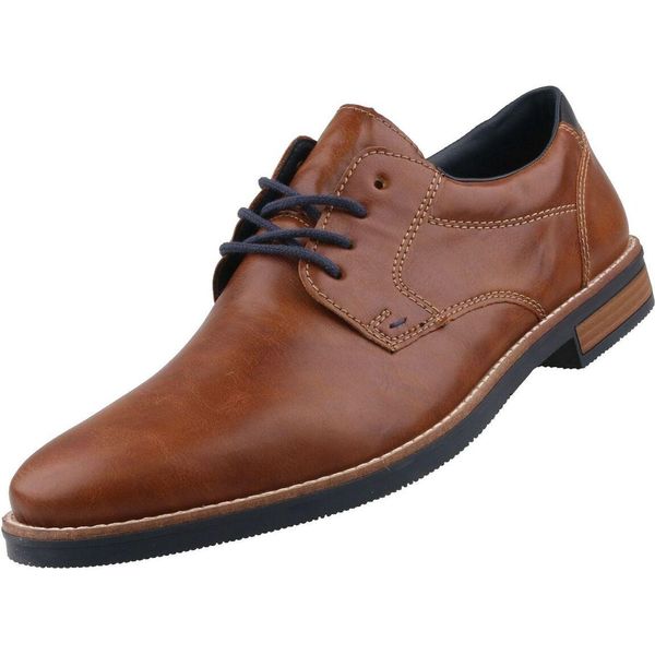 Rieker Uomo Scarpa Bassa Stringata Elegante Cuciture Decorative 13500, Misura:42 Eu, Colore:Marrone-image