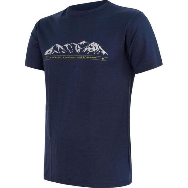 T-Shirt Sensor Merino Active Pt Mountains Uomo Corta Blu Scuro Taglia M-image