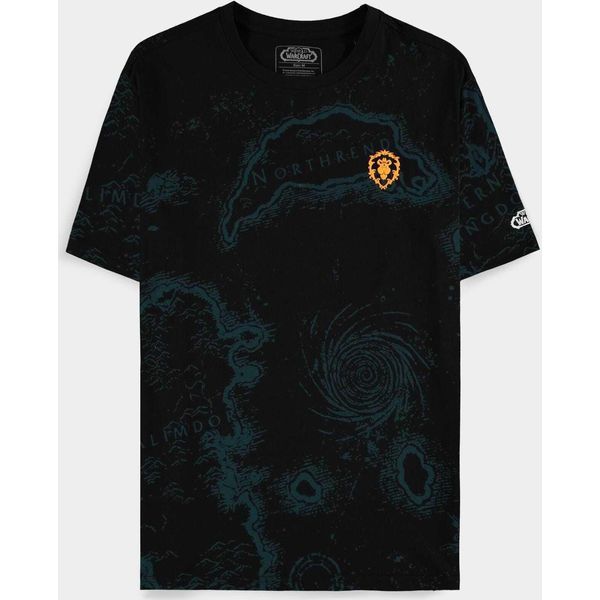 Maglietta Con Mappa Di World Of Warcraft Wow Azeroth - Merchandising Ufficiale - S-image