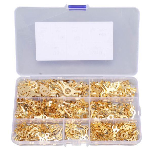 Terminale Ad Anello, Assortimento Di Capicorda, Capicorda In Ottone, Capicorda Del Connettore Del Filo, Terminali Del Filo In Ottone, Capicorda Ad Anello Del Filo Elettrico-image