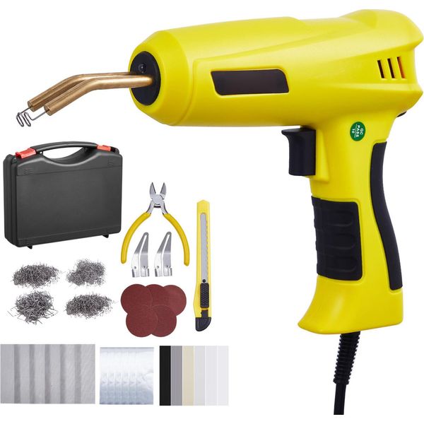 Succebuy Set Per Saldatura In Plastica, Pistola Per Saldatura In Plastica Da 220 W Con 800 Morsetti A Caldo E 56 Bacchette Per Saldatura. Pistola Professionale Per Saldatura A Caldo Con Luce Led E Valigetta Per Le Riparazioni-image