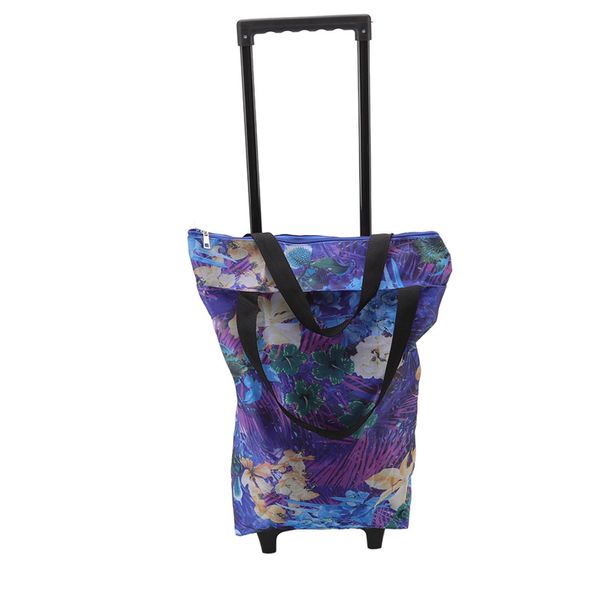 Carrello Della Spesa, Carrello Della Spesa Di Oxford 600D, Carrello Pieghevole Del Tubo D'acciaio, Carrello Pieghevole Di Tiro, Carrello Della Spesa Con La Ruota, Piccolo Carrello Lavabile Di Tiro-image