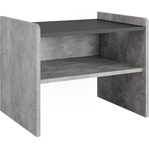 Vicco Panca Ad Angolo Roman, 53.5 X 41.1 Cm, Calcestruzzo/Antracite-image