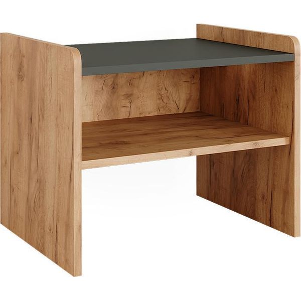 Vicco Panca Ad Angolo Roman, 53.5 X 41.1 Cm, Quercia Dorata/Antracite-image